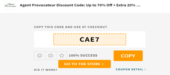Copy Agent Provocateur Promo Code