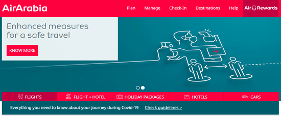 Air Arabia Website