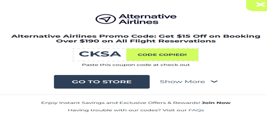 Alternative Airlines Copy Code