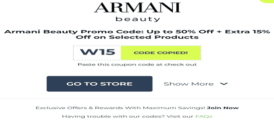 Armani Beauty Copy Promo