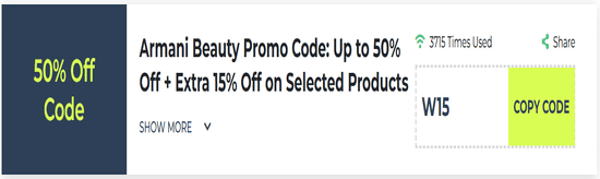 Copy Armani Beauty Promo Code