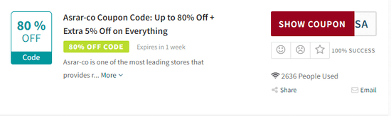 Promo Asrar-co Code