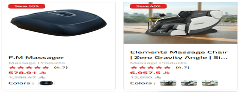 Back Comfort Massage Products