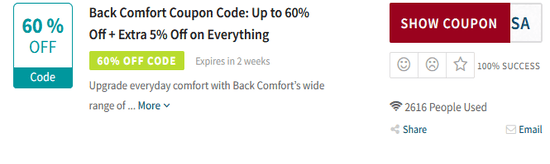 Copy Back Comfort Promo Code