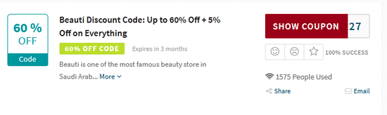 BEAUTI Coupon