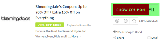 Bloomingdales Code