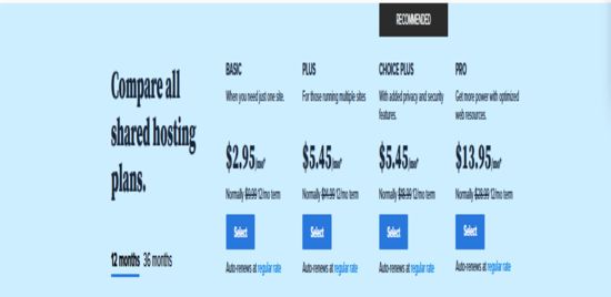 Services Of Bluehost