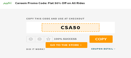 Copy Careem Coupon Code