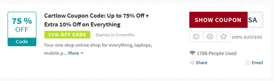 Cartlow Coupon