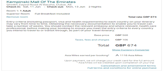 Cathay Pacific Promo Applied