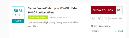 Promo Clarins Code