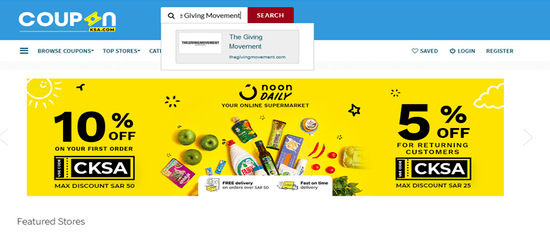 Search The Giving Movement Coupon
