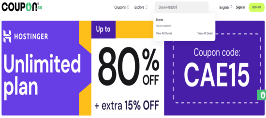  Search Steve Madden Coupon