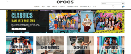 Crocs Official Website