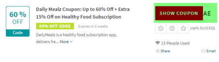 Daily Mealz Code