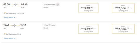 Etihad Airways Flights