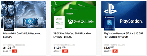 Gaming Gift Card