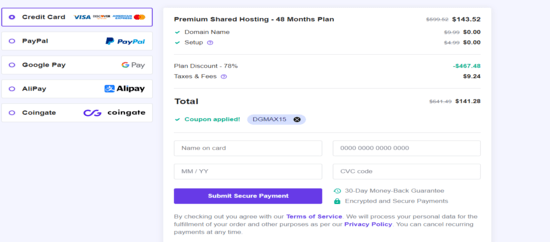 Hostinger Discount Applied