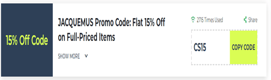 JACQUEMUS Show Coupon