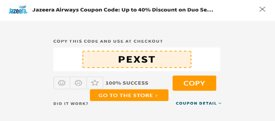 Copy Jazeera Airways Promo Code