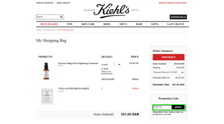 Kielhs Promo Code