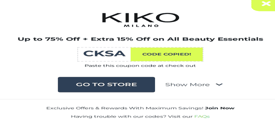 Copy KIKO Milano Promo Code