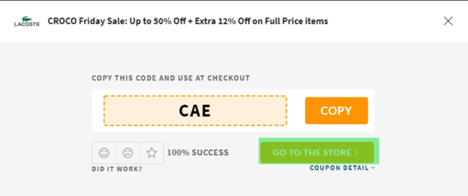 Lacoste Coupon
