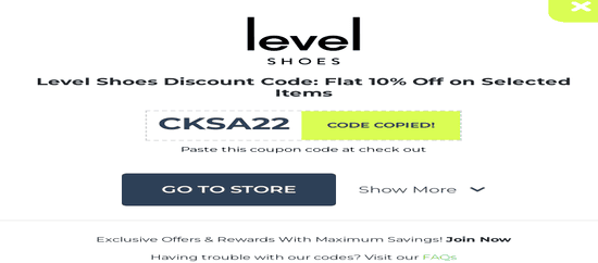 Copy Level Shoes Coupon Code