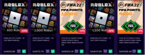 بطاقات الشحن لودد