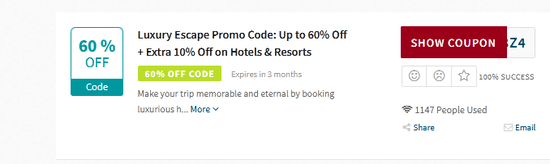 Show Luxury Escapes Promo