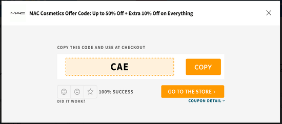 Copy MAC Cosmetics Code