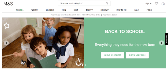 Marks & Spencer Website