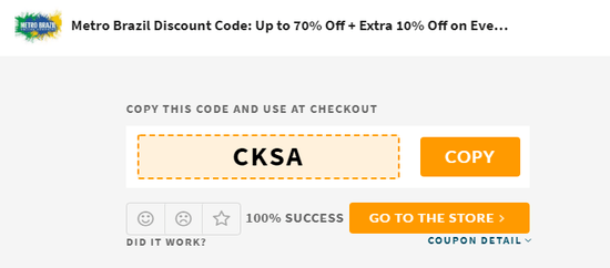 Metro Brazil Coupon Code