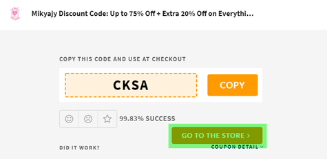 Mikyajy Coupon