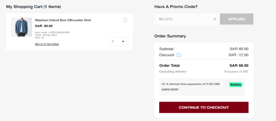 Discount Muji Promo Code