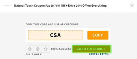 Natural Touch Coupon