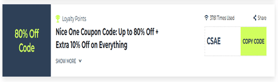 Copy Nice One Promo Code