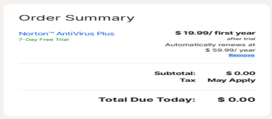 Norton Promo Applied