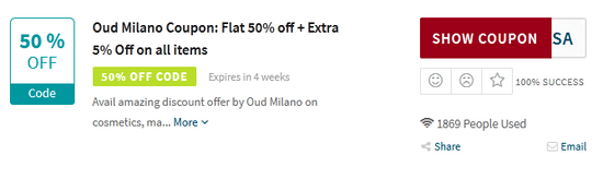 Oud Milano Coupon