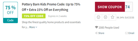 Pottery Barn Kids Code