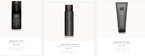 Ritual s Skincare products