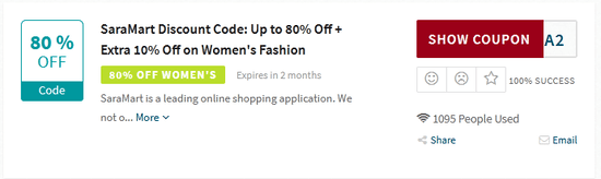 SaraMart Coupon