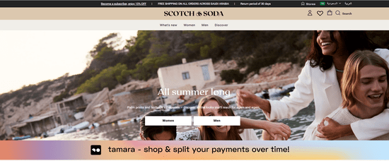 Scotch & Soda official website