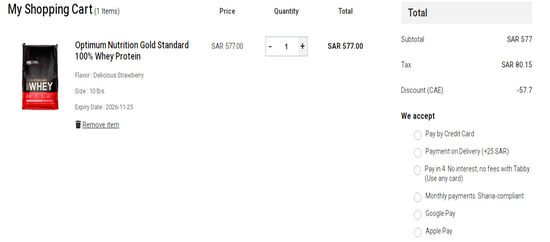 Sporter discount applied