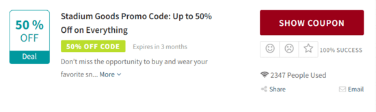 Stadium Goods Promo Code