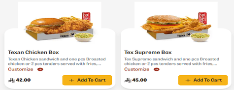 Texas Chicken Big & Bold Flavor Chicken Meals