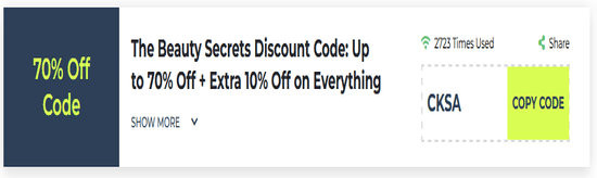 The Beauty Secrets Show Coupon