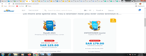 The Entertainer Remarkable Riyadh 2022 Package Deal