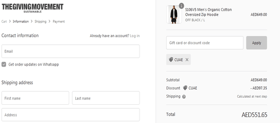 The Giving Movement Discount Coupon