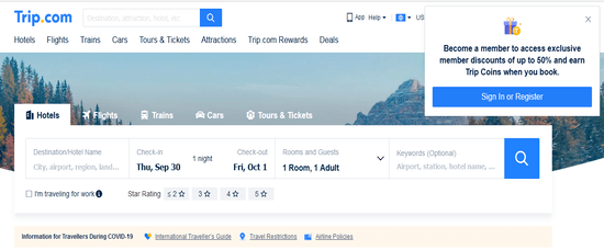 Trip.com Official Website